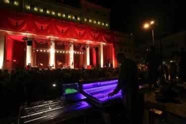 La suggestiva cavea di piazzale Vittorio Veneto